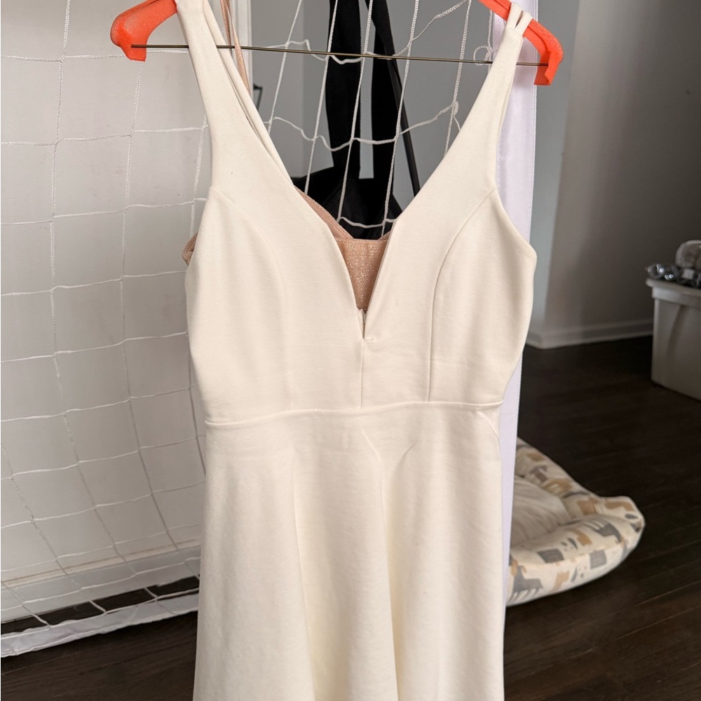 Lulu's Cream Mini Dress